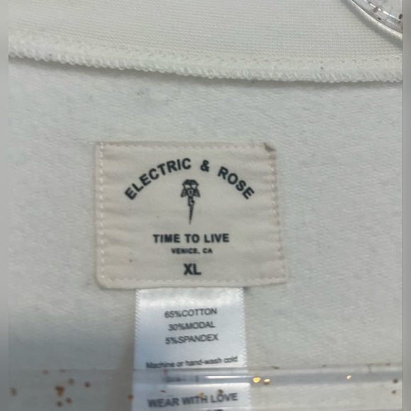 Anthropologie Electric & Rose Atlas Vybe Sweatshirt in Whisper $148 Size XL - Picture 4 of 5